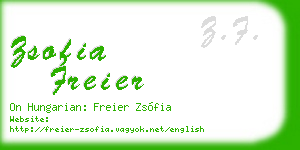zsofia freier business card